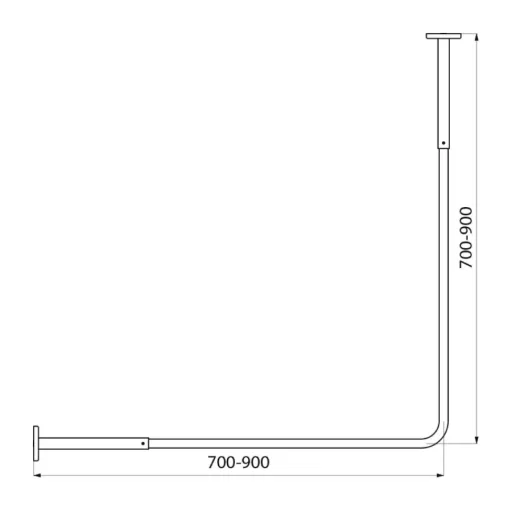 362 sarok zuhanyfüggönytartó rúd méretei.