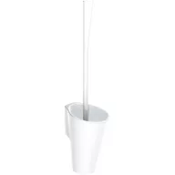   DELABIE akadálymentes fali WC-kefe hosszú szárral, nagy szilárdságú nylon-ból, kivehető belső tartállyal, lopásbiztos rögzítéssel, fehér