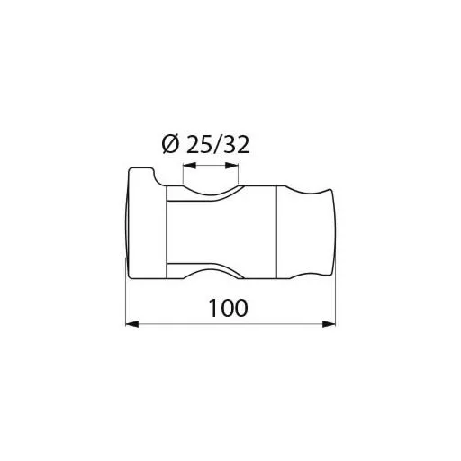 DELABIE krómozott fényes felületű fém, csúsztatható zuhanyfej tartó 25/32 mm-es zuhanykapaszkodókra, ergonomikus rögzítőfejjel
