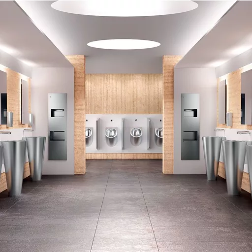 DELABIE TEMPOMATIC infra piszoár öblítőszelep szervizfolyosós szereléshez, max 225mm falig, hálózati