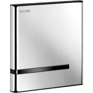   DELABIE TEMPOMATIC 4 beépített automata piszoár öblítőszelep előlap+szelep része, víztakarékos 0,15L/mp öblítés, vandálbiztos r.m. acél burkolat, elemes, fényes, kit 2/2
