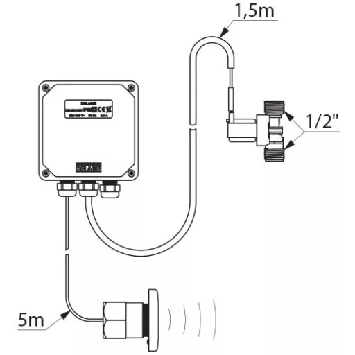 DELABIE TEMPOMATIC beépített infra zuhanycsap kevert vízre, 230V