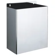   DELABIE fali hulladékgyűjtő fedő nélkül, 13 liter, 1 mm vastag r.m. acél, fényes