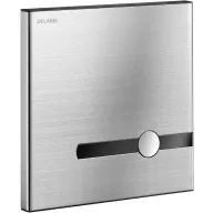   DELABIE TEMPOMATIC Dual Control tartály nélküli automata és nyomógombos WC-öblítő szelep előlap + mágnesszelep + 2db CR123 elem, r.m. acél, selyem, elemes, kit 2/2