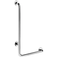   DELABIE L-alakú kapaszkodó ArN biztonsági hegesztésű UltraPolish fényes r.m. acél cső D=32mm, 750x450mm