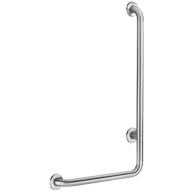   DELABIE fordított L-alakú kapaszkodó ArN biztonsági hegesztésű UltraSatin selyem r.m. acél cső D=32mm, 750x450mm