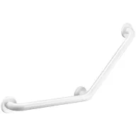   DELABIE 135°-ban hajlított kapaszkodó, rm acél, fehér, 170 kg-ig terhelhető, d=32 mm, 400x400 mm