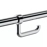   DELABIE 32-34 mm átmérőjű csövekre rögzíthető WC-papír tartó felhajtható kapaszkodókhoz, krómozott fényes ABS műanyag