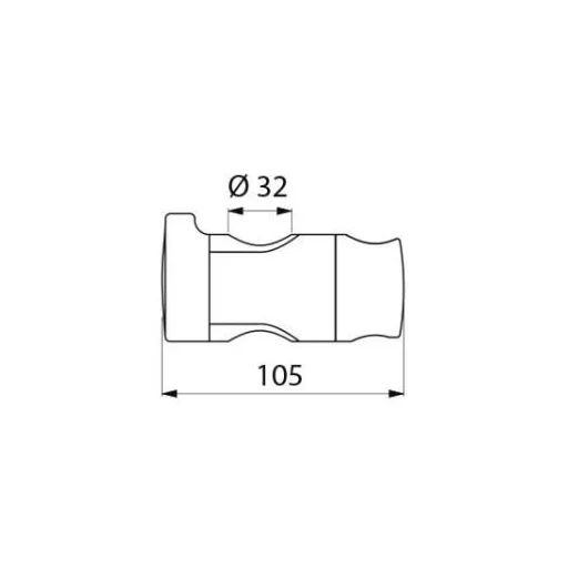 DELABIE szürke antracit bevonatú nylon, csúsztatható zuhanyfej tartó 32 mm-es zuhanykapaszkodókra, ergonomikus rögzítőfejjel