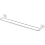   DELABIE törölközőtartó rúd, 600 mm egyenes, 2 állású, r.m. acél, d=16/20 mm, fehér