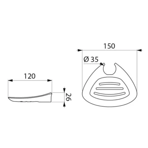 511912W méretezett ábrája
