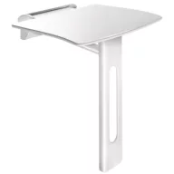   DELABIE Be-line felhajtható zuhanyzó ülőke lábbal, 450x455mm, levehető, alumínium, fehér konzol és láb