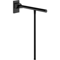   DELABIE Be-Line exkluzív fali felhajtható kapaszkodó lábbal, 5mm hátfallal, D=42mm, alumínium, matt fekete, 650mm