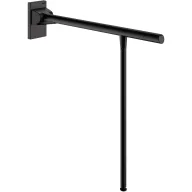   DELABIE Be-Line exkluzív fali felhajtható kapaszkodó lábbal, 5mm hátfallal, D=42mm, alumínium, matt fekete, 850mm