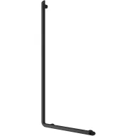   DELABIE Be-Line exkluzív 90°-os L-alakú kapaszkodó, D=35mm alumínium, matt fekete, 450x1130mm