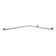   DELABIE vízszintes sarokkapaszkodó UltraPolish fényes rozsdamentes acél, D=32mm, 750x750mm