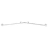   DELABIE vízszintes sarokkapaszkodó 2 szárral, NylonClean fehér bevonatú acélcső, D=32mm, 750x750mm