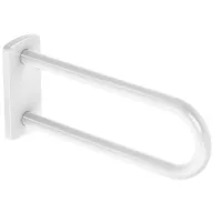   DELABIE fali fix kapaszkodó, U-alak, megerősített hátfal, NylonClean fehér nylon bevonatú acél, D=32mm, 650mm