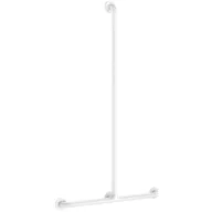   DELABIE NylonClean T-alakú kapaszkodó fix függőleges szárral, fehér nylon bevonatú acél D=32mm, 1150x500mm