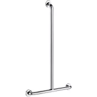   DELABIE T-alakú kapaszkodó fix függőleges szárral, ArN biztonsági hegesztésű UltraPolish fényes r.m. acél cső D=32mm, 1150x500mm