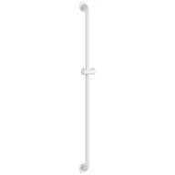   DELABIE NylonClean zuhanytartó rúd csúsztatható zuhanyrózsa tartóval, fehér nylon bevonatú acél D=32mm, H=1150mm