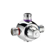   DN20 3/4" csoportos termosztatikus keverőszelep DELABIE Premix Comfort, szűrőkkel és visszacsapó szelepekkel, 32-42°C, 10-45L/p