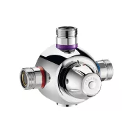   DN25 1" csoportos termosztatikus keverőszelep DELABIE Premix Comfort, szűrőkkel és visszacsapó szelepekkel, 32-42°C, 20-70L/p
