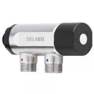   DN20 3/4" termosztatikus keverőszelep DELABIE Premix Compact, szűrőkkel és visszacsapó szelepekkel, 30-60°C, 5-25L/p