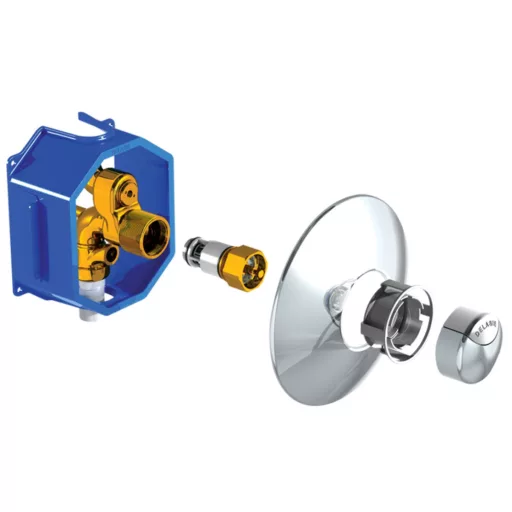 DELABIE TEMPOFLUX 2 vandálbiztos, direkt öblítésű nyomógombos WC öblítő, 3L/6L, 7mp