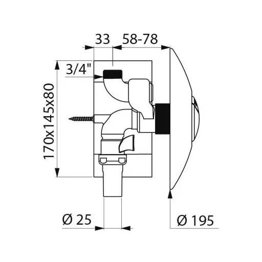 DELABIE TEMPOFLUX 2 vandálbiztos, direkt öblítésű nyomógombos WC öblítő, 3L/6L, 7mp