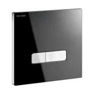   DELABIE TEMPOFLUX 3 blokkolásgátlós WC öblítőszelep előlap 3/6L dual öblítéssel, fekete üveg, kit 2/2