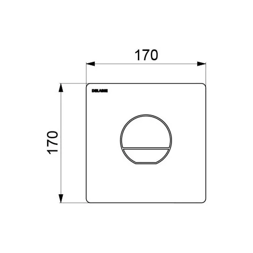 170x170mm fém előlap.