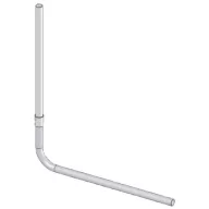   DELABIE PVC öblítőcső beépített és szervizfolyosós TEMPOFLUX 1, 2, 3, TEMPOCHASSE és TEMPOMATIC WC öblítőkhöz, 26/32 mm