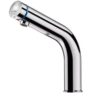   DELABIE TEMPOMIX 3 álló, fejben keverő nyomógombos, 7mp időzített mosdó csap H-M vízre, 3L/perc, H=175mm középmagas, r.m. acél, krómozott fényes