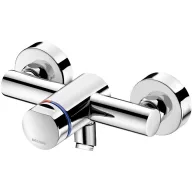   DELABIE TEMPOMIX 3 fali, fejben keverő nyomógombos, 7mp időzített mosdó csaptelep H-M vízre, 3L/perc, H=65mm fix függőleges kifolyó csonkkal