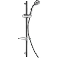   DELABIE Single Jet kézizuhany D=70mm, zuhanytartó rúd H=700mm/D=22mm, csúsztatható zuhanyrózsa tartó, szappantartó, gégecső L=1,5m