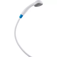   DELABIE eldobható kézizuhany 1,5m PVC flexibilis csővel, D=70mm esőztető fej, kék, egészségügybe, 1db-os egységár, 25db/karton rendelhető
