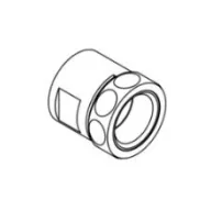   DELABIE bekötőidom török WC-hez, L = 44 mm, D = 28/32 mm, sárgaréz