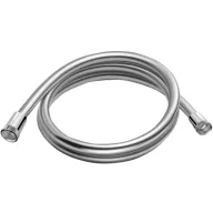   DELABIE SILVER flexibilis zuhany gégecső, fokozott szakítószilárdságú PVC cső, simára kiképzett felület, FF1/2", ezüst, L=1,5m