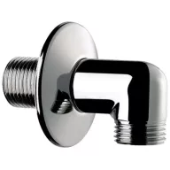   DELABIE fali könyökcsatlakozó zuhany gégecsőhöz, 1/2" csatlakozásokkal, sárgaréz, krómozott fényes