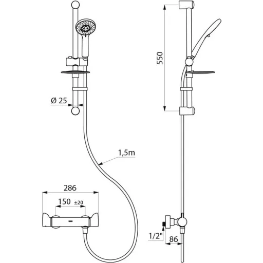 H9741KIT műszaki rajz.