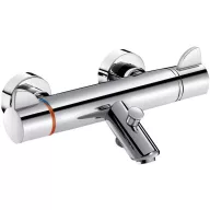   DELABIE SECURITHERM Securitouch falon kívüli kádtöltős zuhanycsap forrázásgátlóval, W=130-170mm vízbekötés, 14L/p