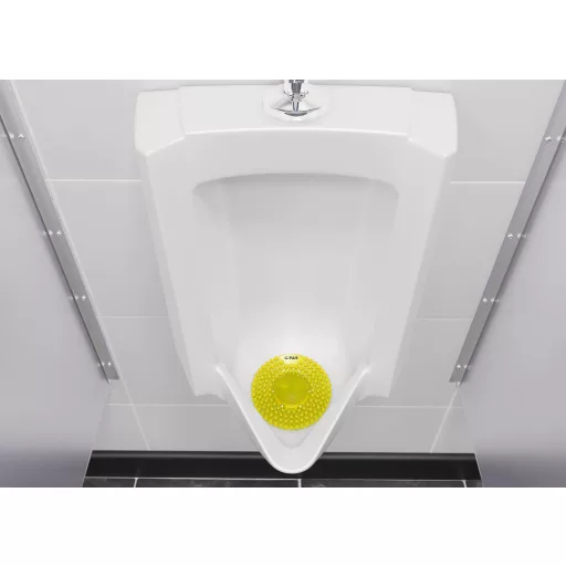 Igényes közösségi férfi mosdók kelléke a citrus-mangó illatú G-PLUS piszoár rács.