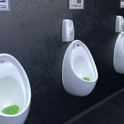 A dinnyés-uborkás piszoár rács édes illatot áraszt.