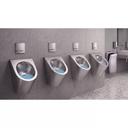 Óvja rozsdamentes acél pissoir-jait és a lefolyót rácsos piszoár betéttel.