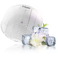   G-Screen Ice Cool - jeges frissesség illatosított piszoár rács, fröccsenésgátló rácsos szerkezet, színes célzó golyó, D=178mm, színtelen test, 30 napos