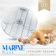   G-Screen Marine Musk - tengeri pézsma illatosított piszoár rács, fröccsenésgátló rácsos szerkezet, színes célzó golyó, D=178mm, színtelen, 30 napos