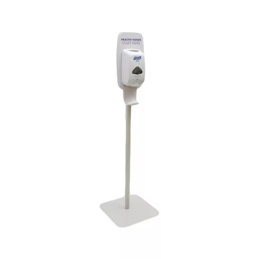 PURELL kézfertőtlenítő állomás, acél állvány automata TFX és LTX adagolókhoz, fehér