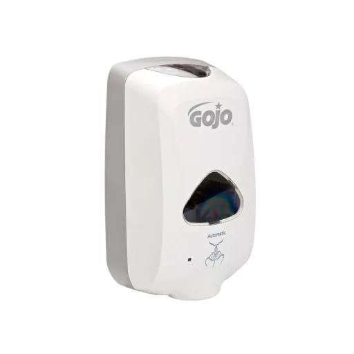 GOJO automata kézmosó habszappan adagoló, TFX rendszer, 1200 ml, érintésmentes szenzoros működtetéssel, elemes, fehér színű