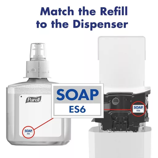 PURELL ES6 HEALTHY SOAP extra tisztítóhatású, illatmentes habszappan patron, ES6 PURELL Soap automata rendszer, 1200ml